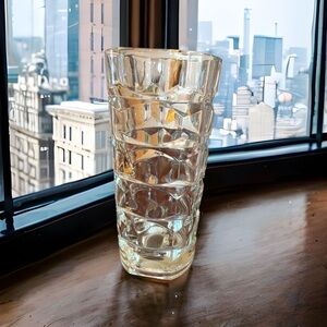 CRYSTAL glass vase, vintage, marked France, beautiful!